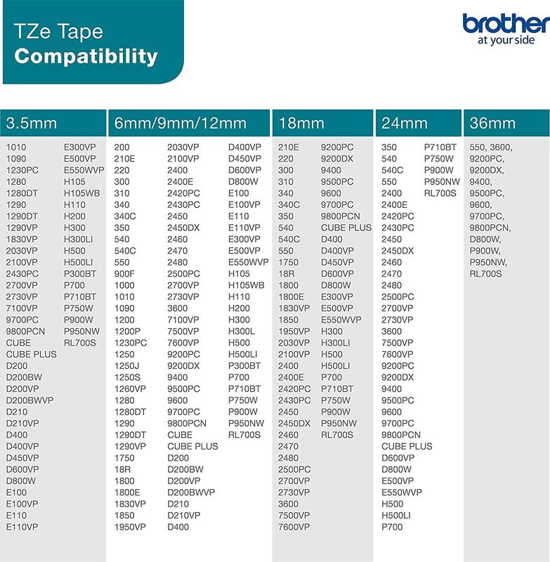 Brother TZe-S221 9mm Strong Adhesive Labelling Tape Cassette, Black on White